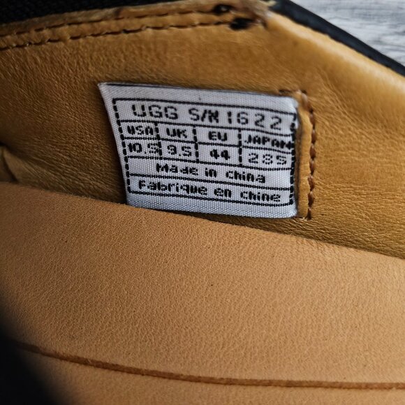 UGG Australia Leather Slip-on Mule Black Cushion Driving Slipper Shoe - Picture 9 of 15